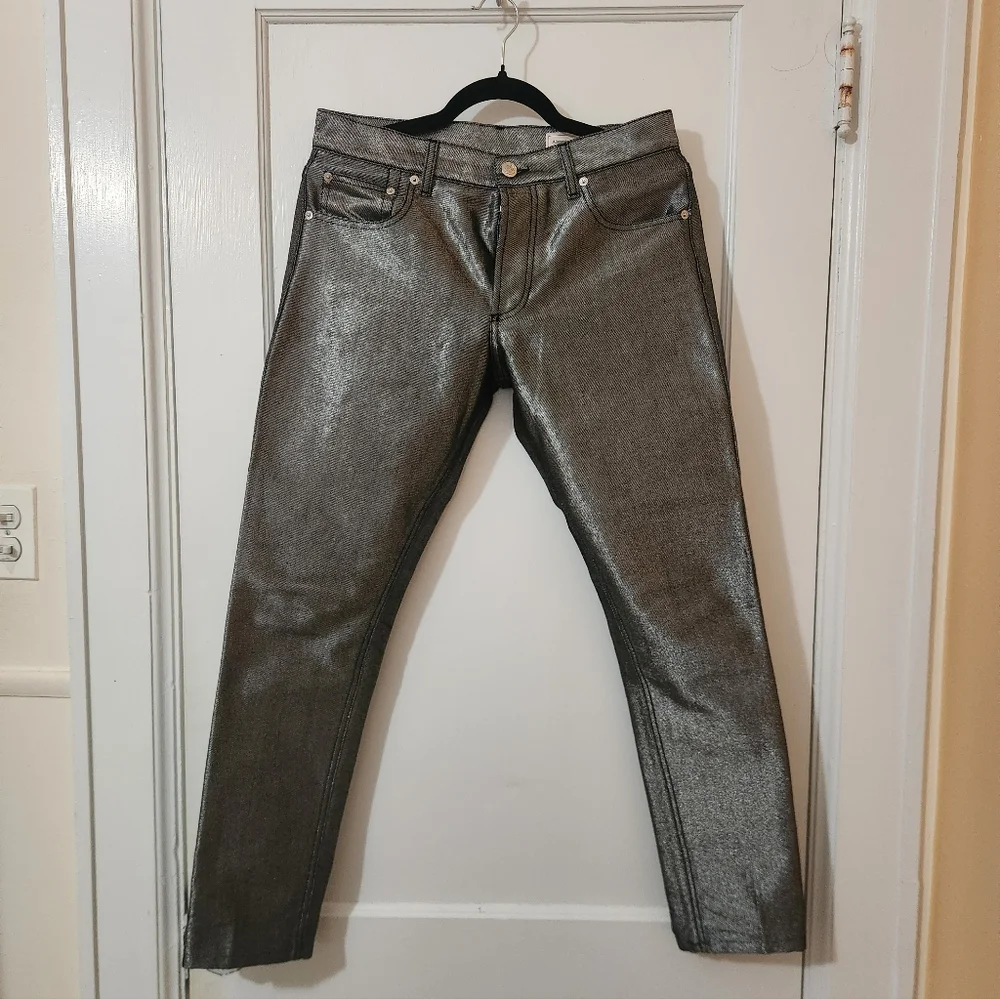 Alexander Mcqueen - Metallic Silver Jeans - Picture 1 of 4
